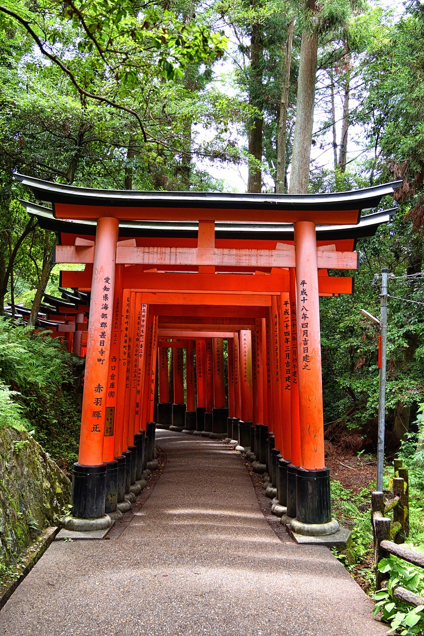 Fushimi Inari Shrine torii gates in Kyoto