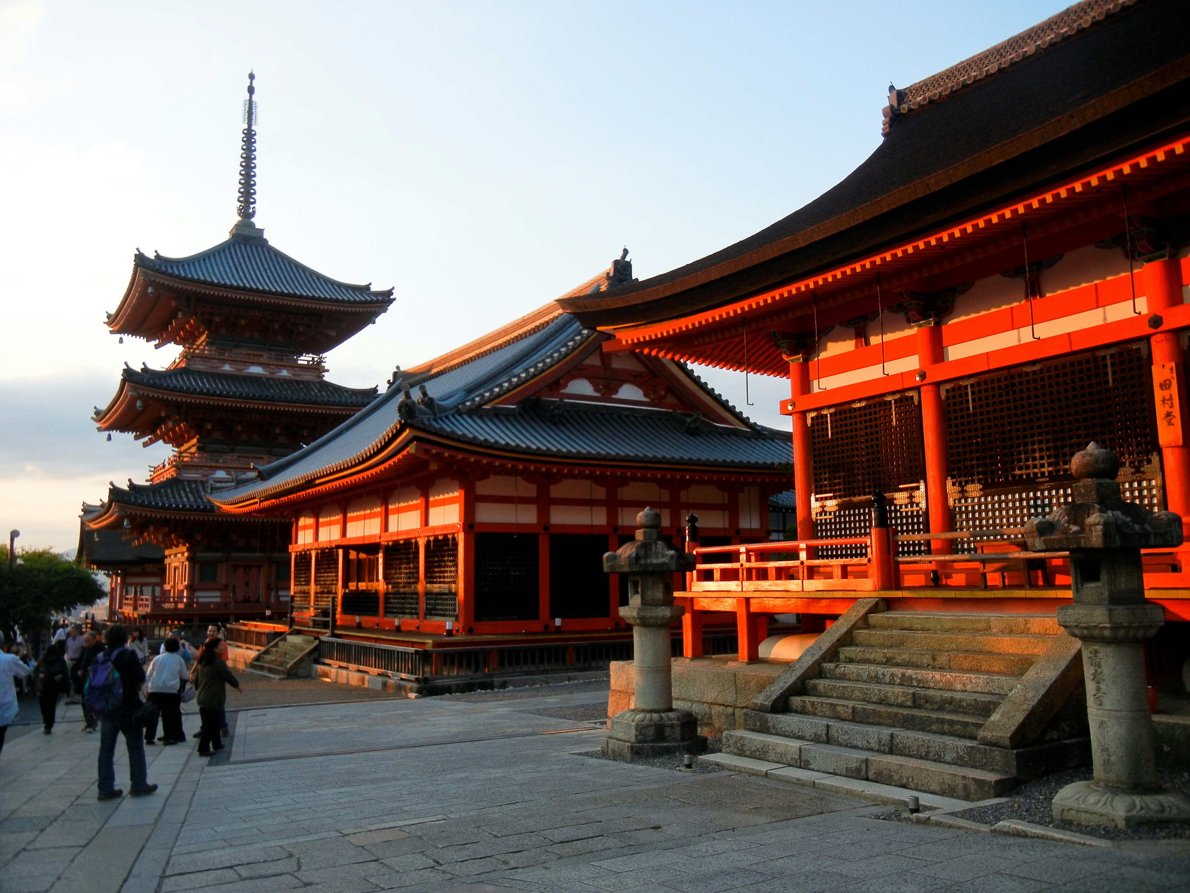 Traditional Japanese street with lanterns